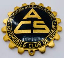 ACS - AUTOMOBIL CLUB SCHWEIZ SUISSE  Emailleplakette/ Emblem