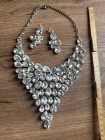 XL Glamour Schmuckset  Halskette & Ohrstecker