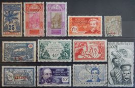 Frankreich Kolonien Lot mit alten Werten V