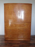 Art Deco Vogelaugen Ahorn Schrank Kommode 3 Schubladen