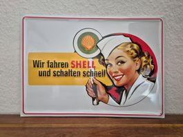 Blechschild Shell Tankstelle Tanksäule Limitiert 2001 Blech