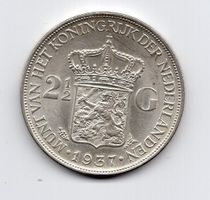 (1412) Holland, 2½ Gulden, 1937, top stgl