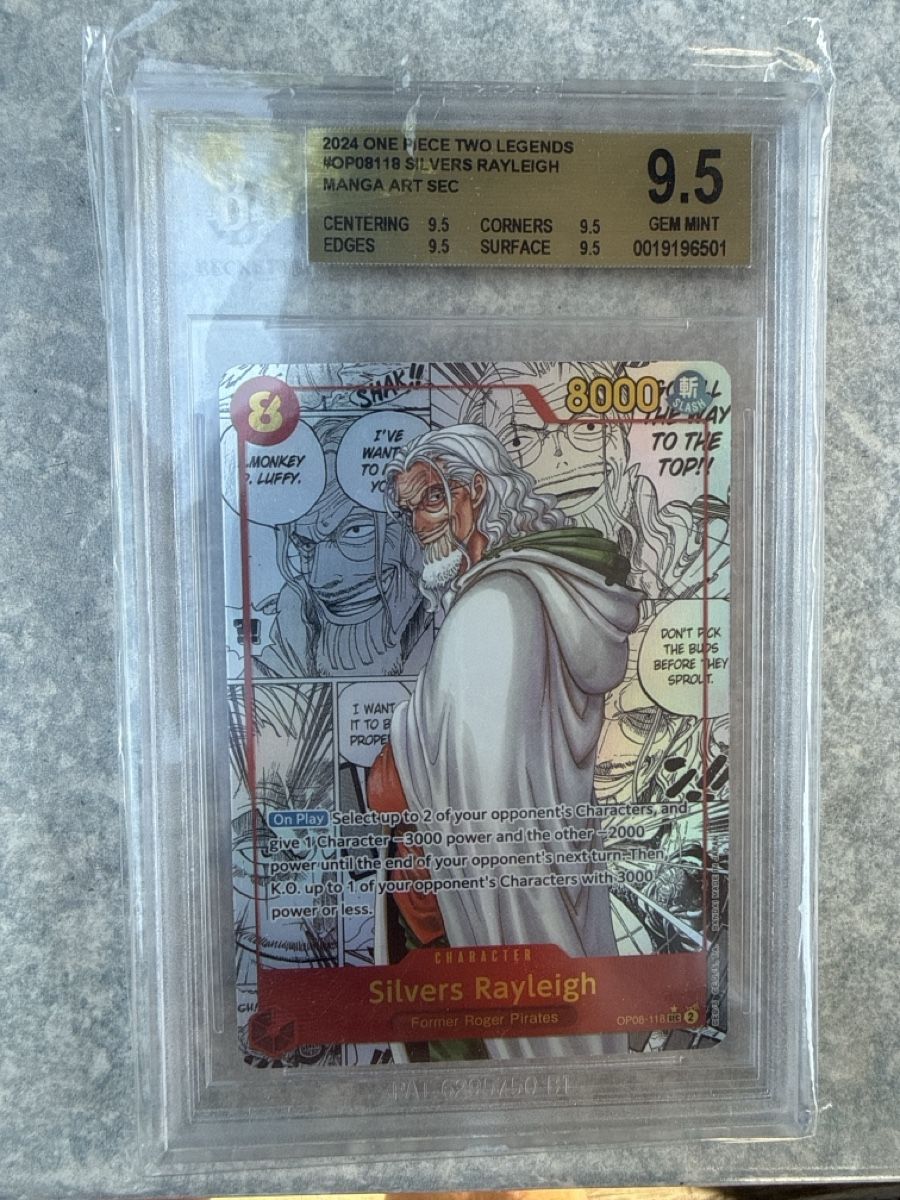 Cartoline: One piece tcg Silvers Rayleigh Manga OP08 – Usato da Winterthur venduto da bol_9cvx