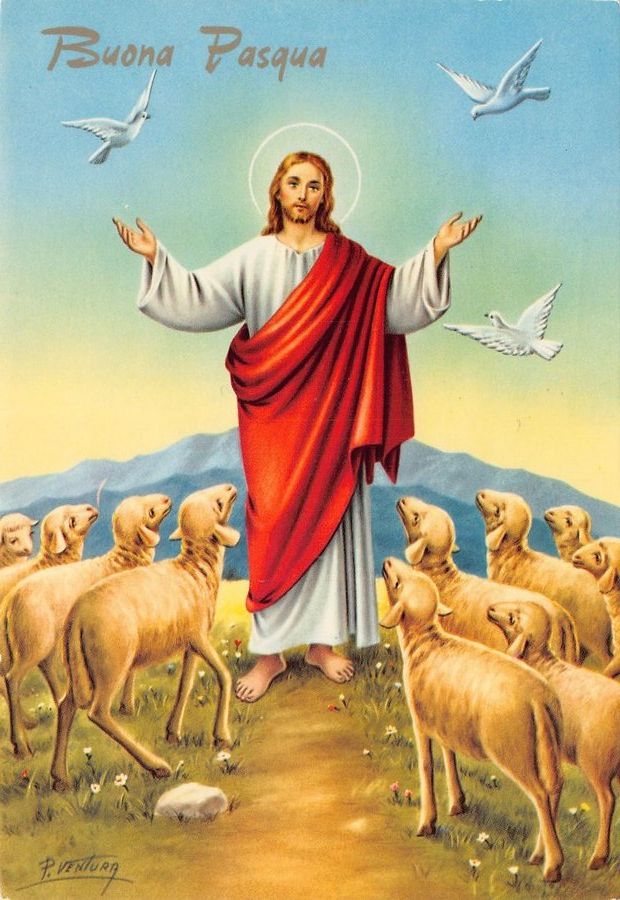 Cartoline postali: Buona Pasqua, circolata 1975 – Usato da Frauenfeld venduto da POML