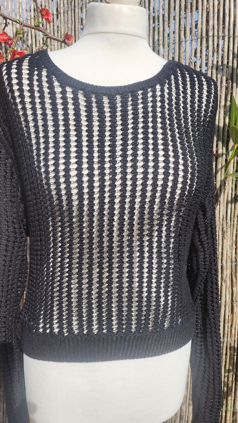 Zebra Maglioni & Felpe: Pull noir à trou ZEBRA, taille M, acrylic 90% viscose, NEUF  – Nuovo e nell'imballaggio originale da Agiez venduto da chouchanelle 1