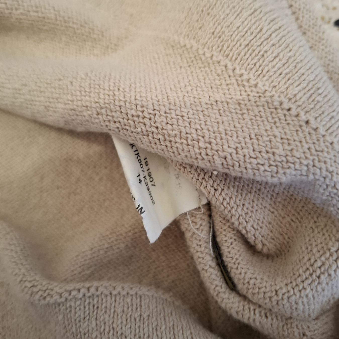 Kenzo Maglioni & Felpe: Pull col V Kenzo Homme beige / sable - Coton - Taille s – Usato da Le Locle venduto da QUALI-PRIX 4