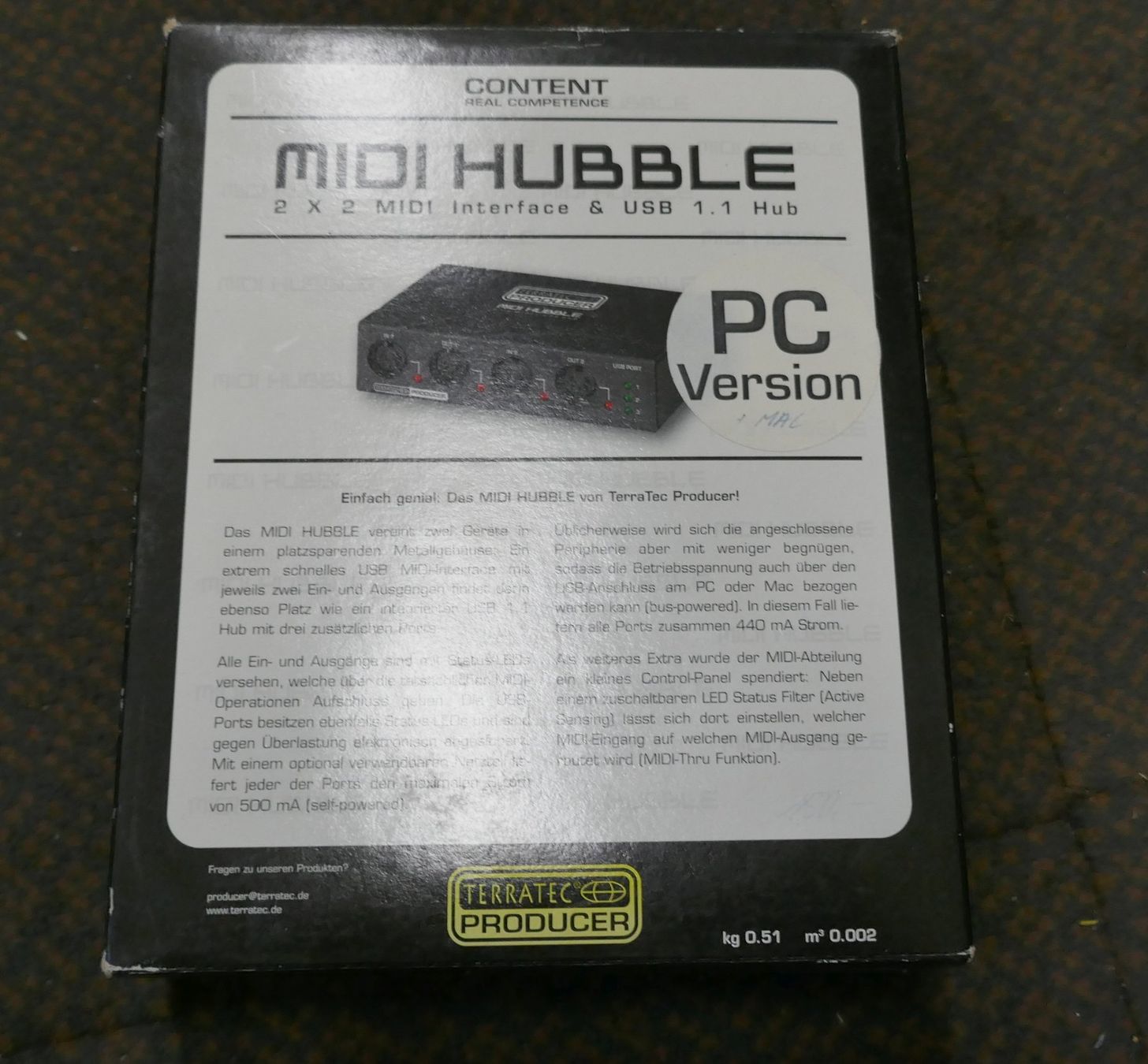 Schede audio: Terratec MIDI Hubble – Nuovo e nell'imballaggio originale da Wenslingen venduto da FairlightCMI