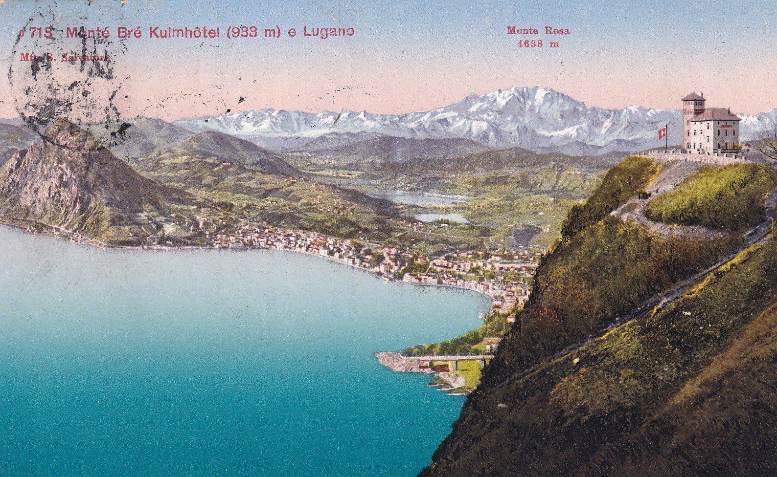 Ansichtskarten: Monte Bré Kulmhôtel 1913 – Gebraucht aus Cormoret von Pascalll2001