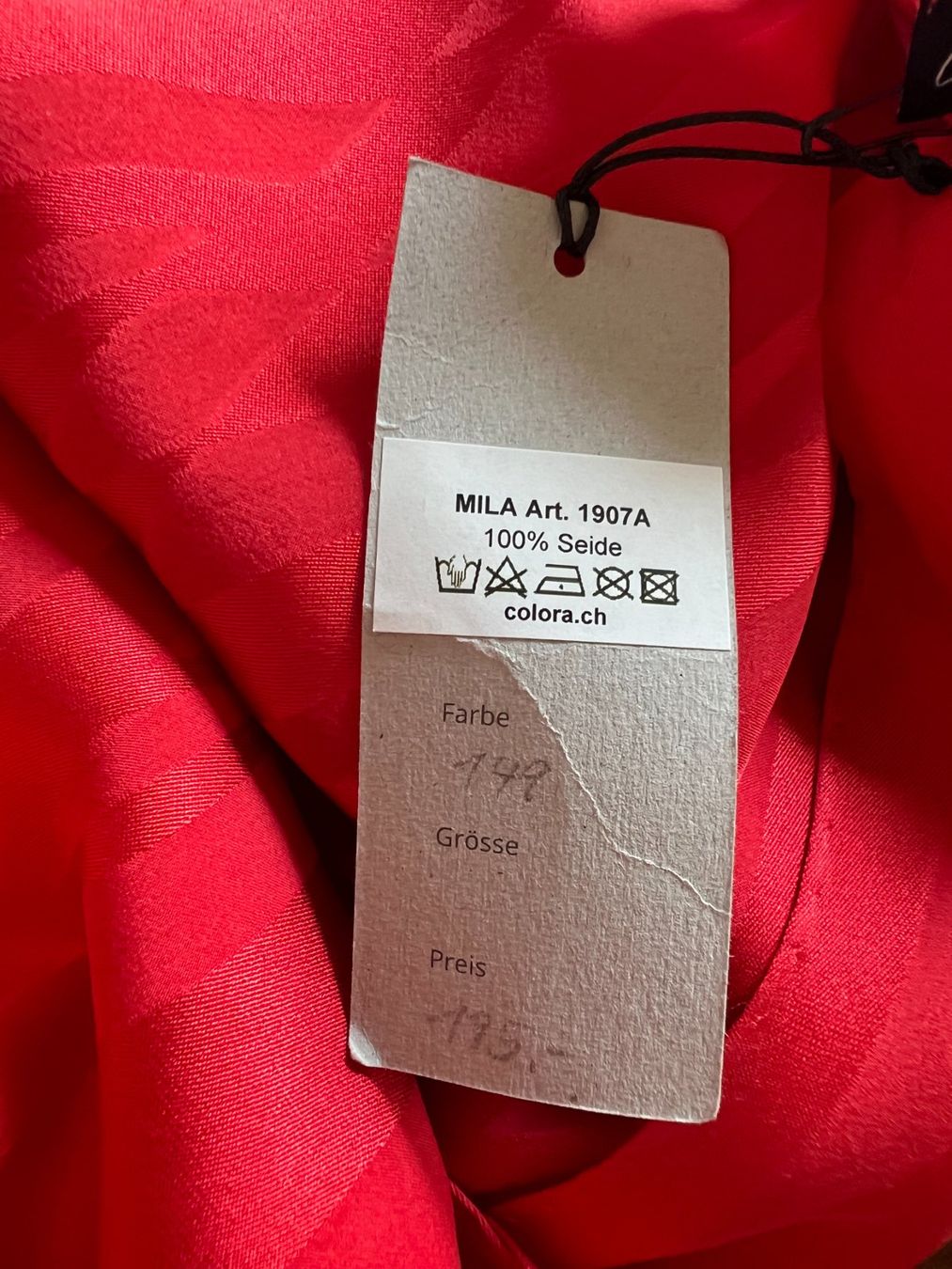 Colora Foulard & Sciarpe: Colora Schal, 100% Seide, Rot, NEU – Nuovo e nell'imballaggio originale da Worb venduto da farben20zauber