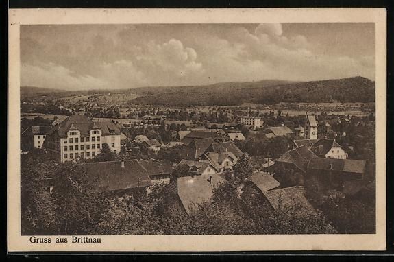 Cartoline postali: Brittnau, Ortsansicht über die Dächer – Usato da Berlin venduto da bartko-reher