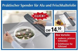 Praktischer Spender für Alu und Frischhaltefolie