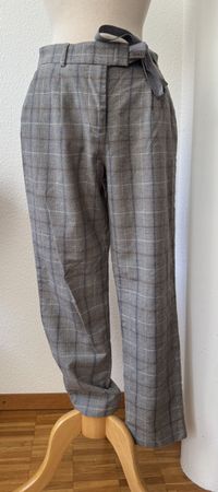 Pantalon 7/8 PESERICO carreaux, laine vierge, taille 36