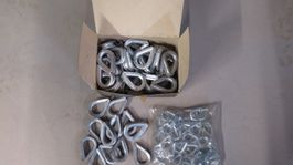 Drahtseilkauschen für Seil 6 und 8 mm Verzinkt 110 Stück