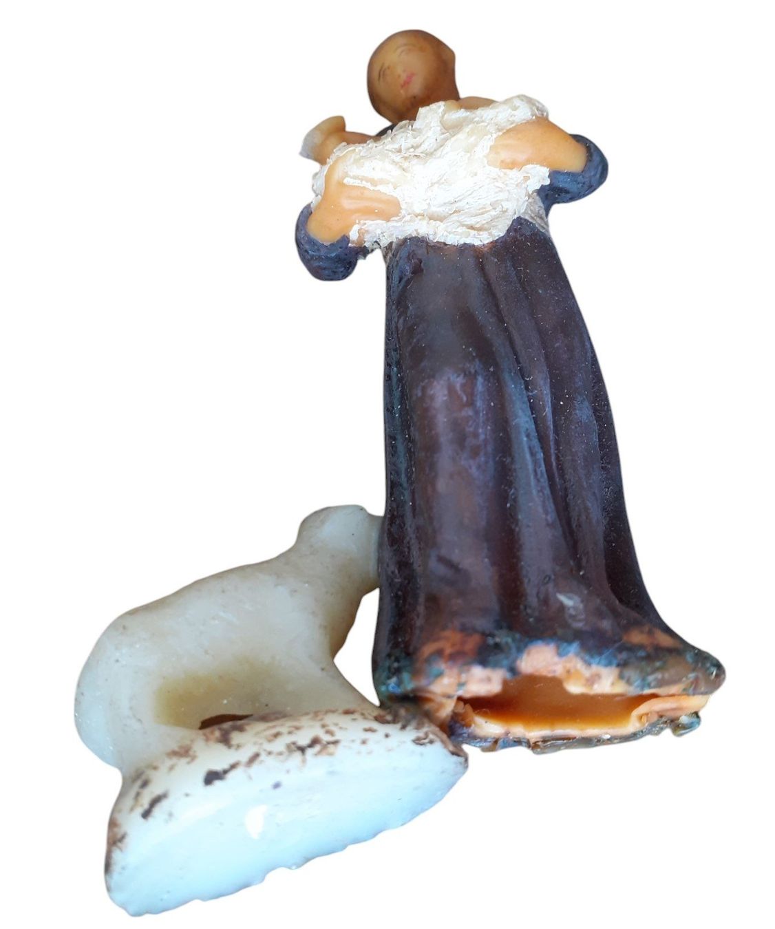 Statuette: Krippenfigur Heiliger Franziskus – Usato da Mörschwil venduto da antiksalon21 5