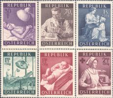 Österreich 999-1004 Gesundheitsfürsorge, ganze Serie **