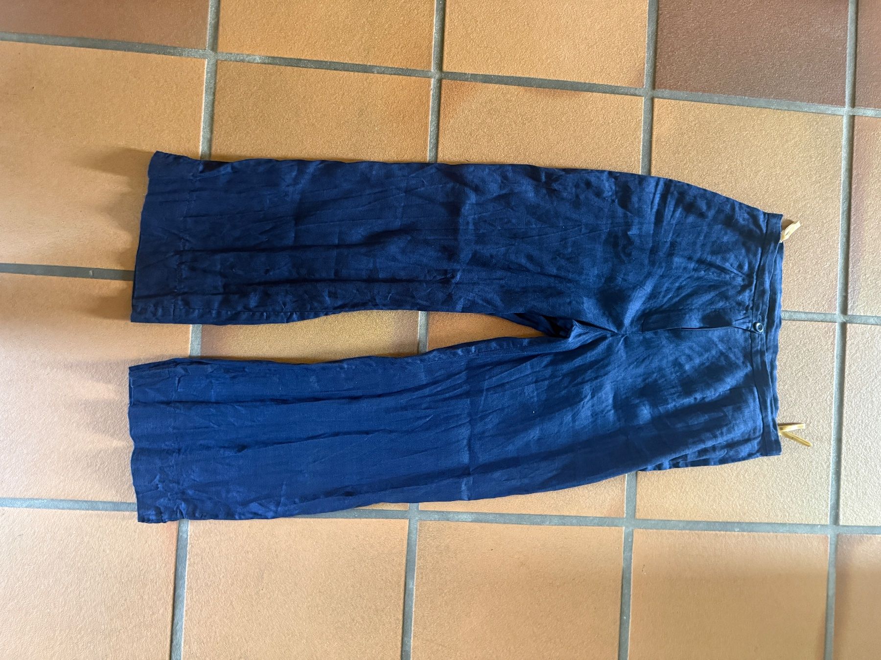 Pantaloni: Leinenhose Pinion 36 Blau – Usato da Schaffhausen venduto da Minzli380