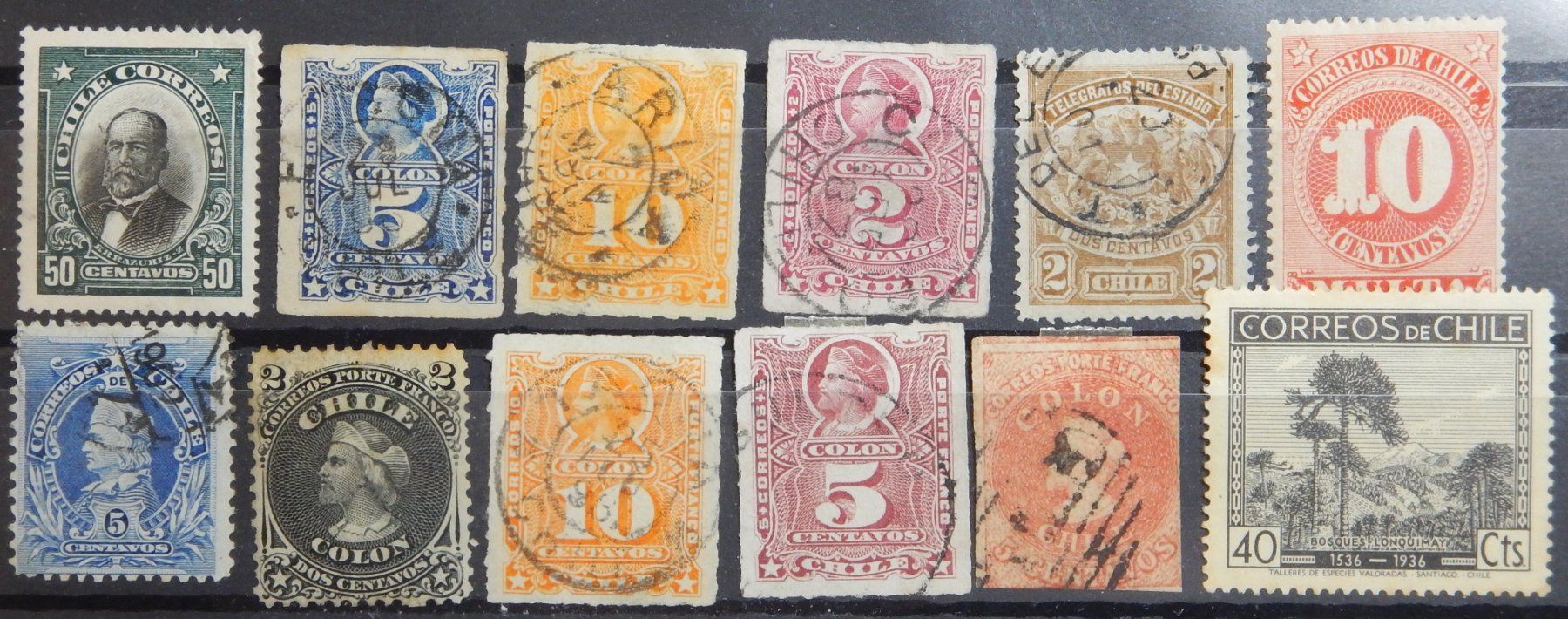 Tutti i francobolli: Chile Lot mit alten Werten I – Usato da Zürich venduto da Muehlekauf