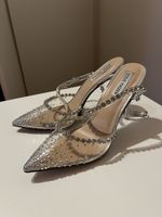 Pumps STEVE MADDEN Strass transparent Silber Grösse 39