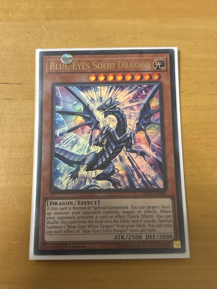 Yugioh Sammelbilder & Trading cards: Yu-Gi-Oh Karte Blue-Eyes Solid Dragon 1. Edition – Gebraucht aus Speicherschwendi von YugisKartenKammer