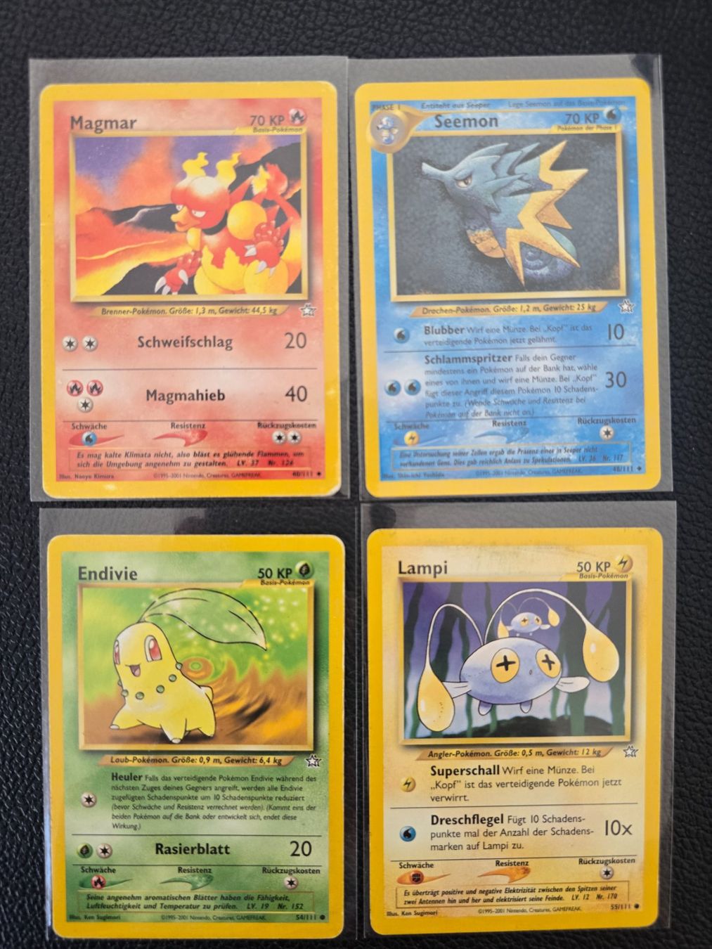Pokémon Carte collezionabili: Neo Genesis vintage Pokemon 4 Karten – Usato da Lachen SZ venduto da Pingu25
