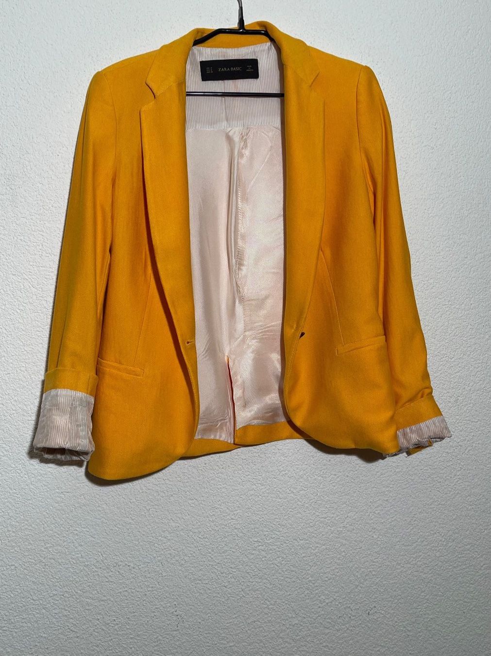 Zara Giacche: ZARA BASIC S M  28/NP65CHF Blazer Jacke Viscose Pe Gelb – Nuovo (secondo la descrizione) da Kölliken venduto da Prscoo 4