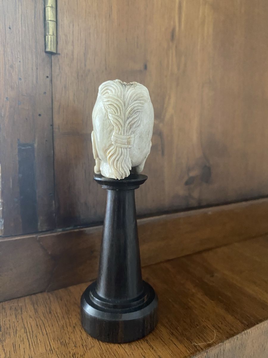 Statuette: Memento Mori Hirschhorn geschnitzt  – Usato da Berikon venduto da Samurai67ch 2