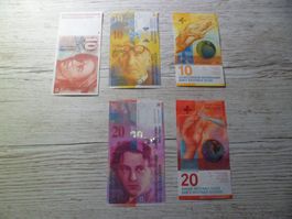 Schweizer Banknoten unzirkuliert und nicht gefaltet!!