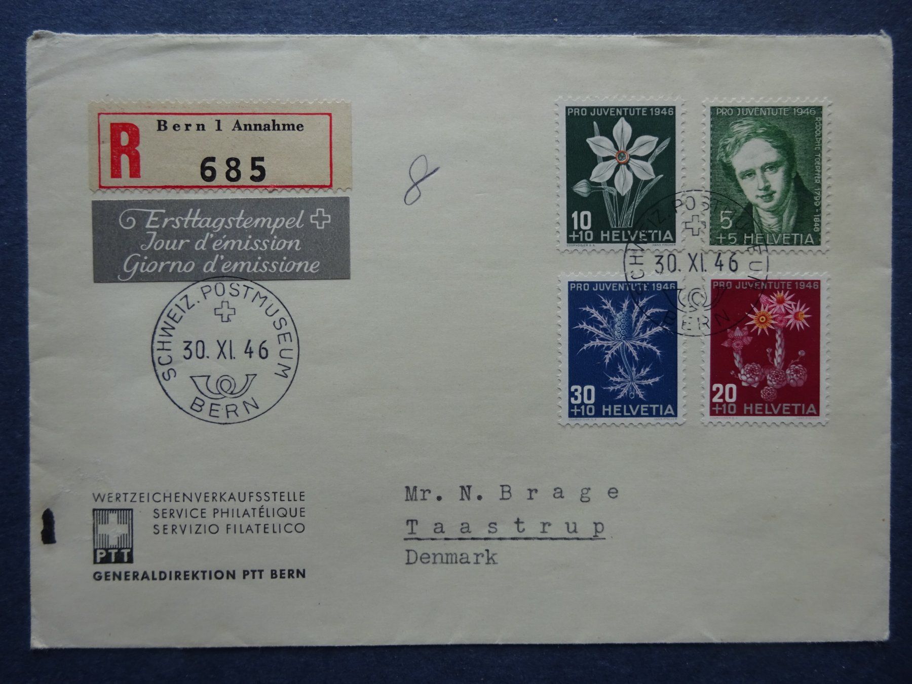 Tutti i francobolli: 1946 Pro Juventute FDC – Usato da Appenzell-Steinegg venduto da adi1975 2