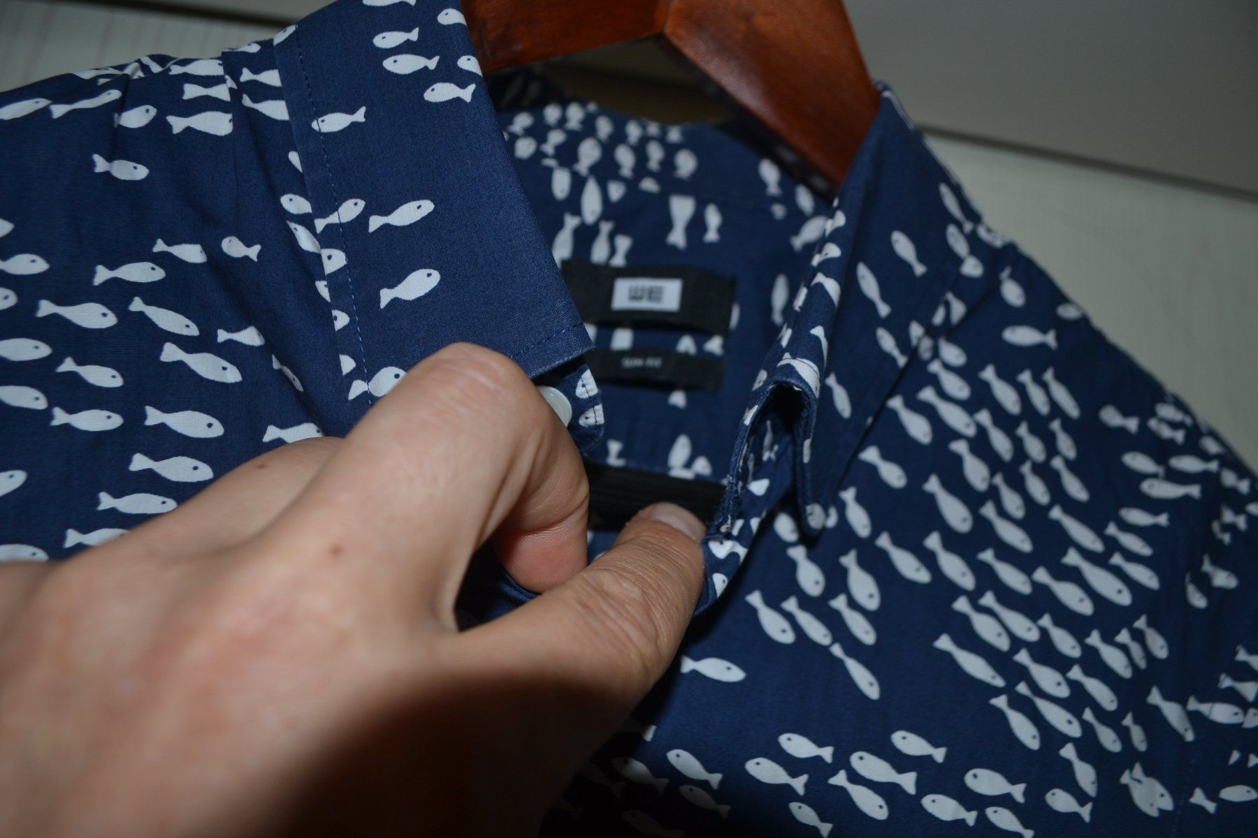 Camicie: Blaues Hemd von WE slim fit – Usato da Laupen ZH venduto da chefdom 1