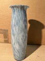 Vase design marbré bleu et blanc 30cm
