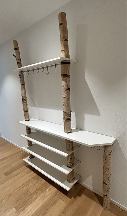 Wunderbar Garderobe Birkenstamm Hängend Bild