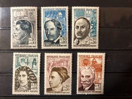 Série complète célébrités 1962 Neufs**