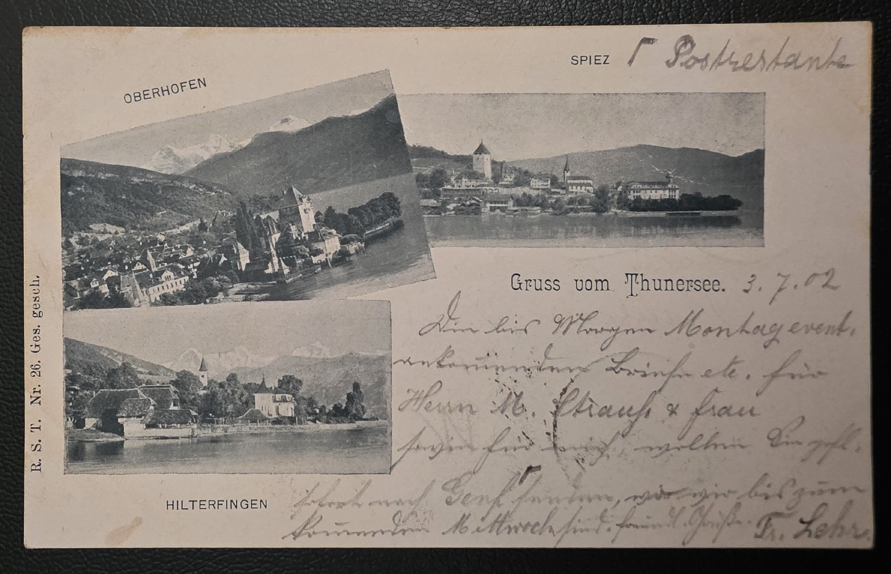 Cartoline postali: Gruss vom Thunersee – Usato da Bern venduto da Kocholo