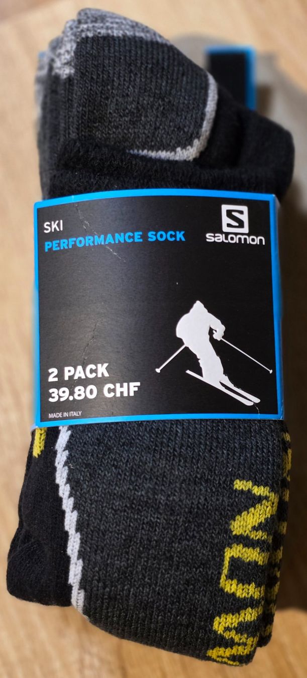 Salomon Skis: Salomon Skisocken 2 Paar mit Wolle Grosse 39/ 42 NEU !! – Neu und originalverpackt aus Rohrbach von lod_m58r