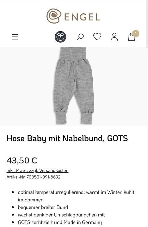 Pantaloni: Wolle Seide Hose von Engel 50/56  – Usato da Zürich venduto da emw_cpq8 1