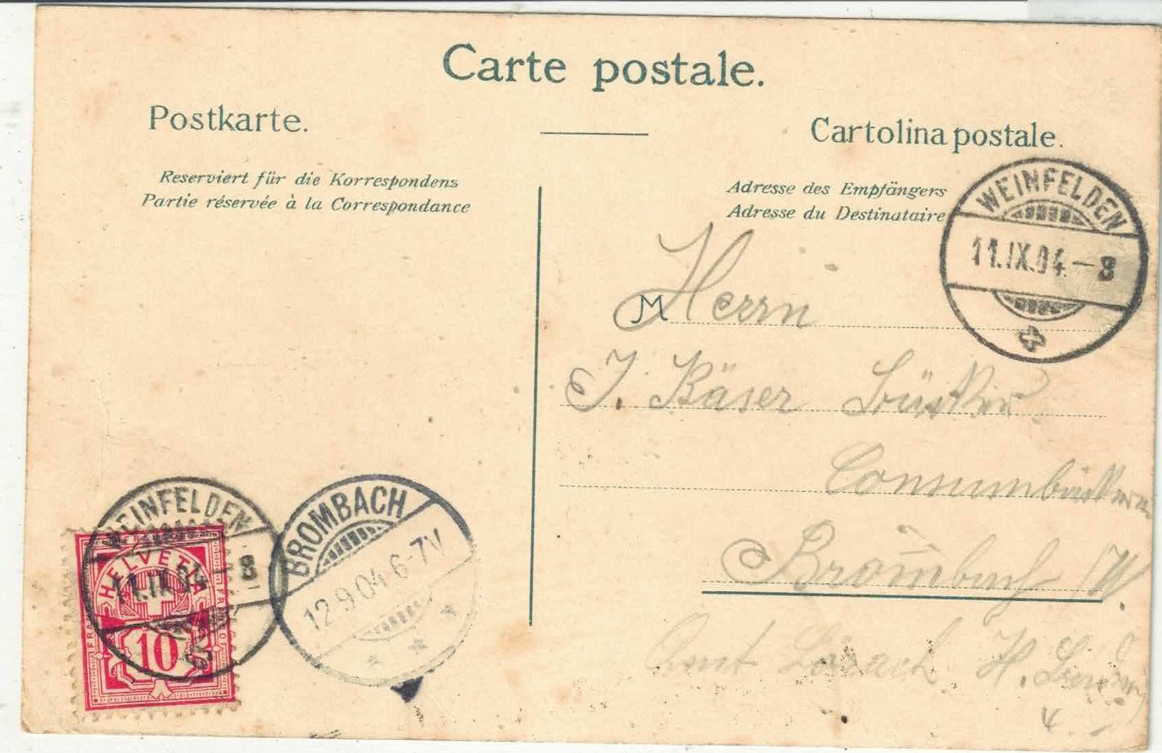 Cartoline postali: Weinfelden - Generalansicht – Usato da Ettingen venduto da Kartenplanet 1