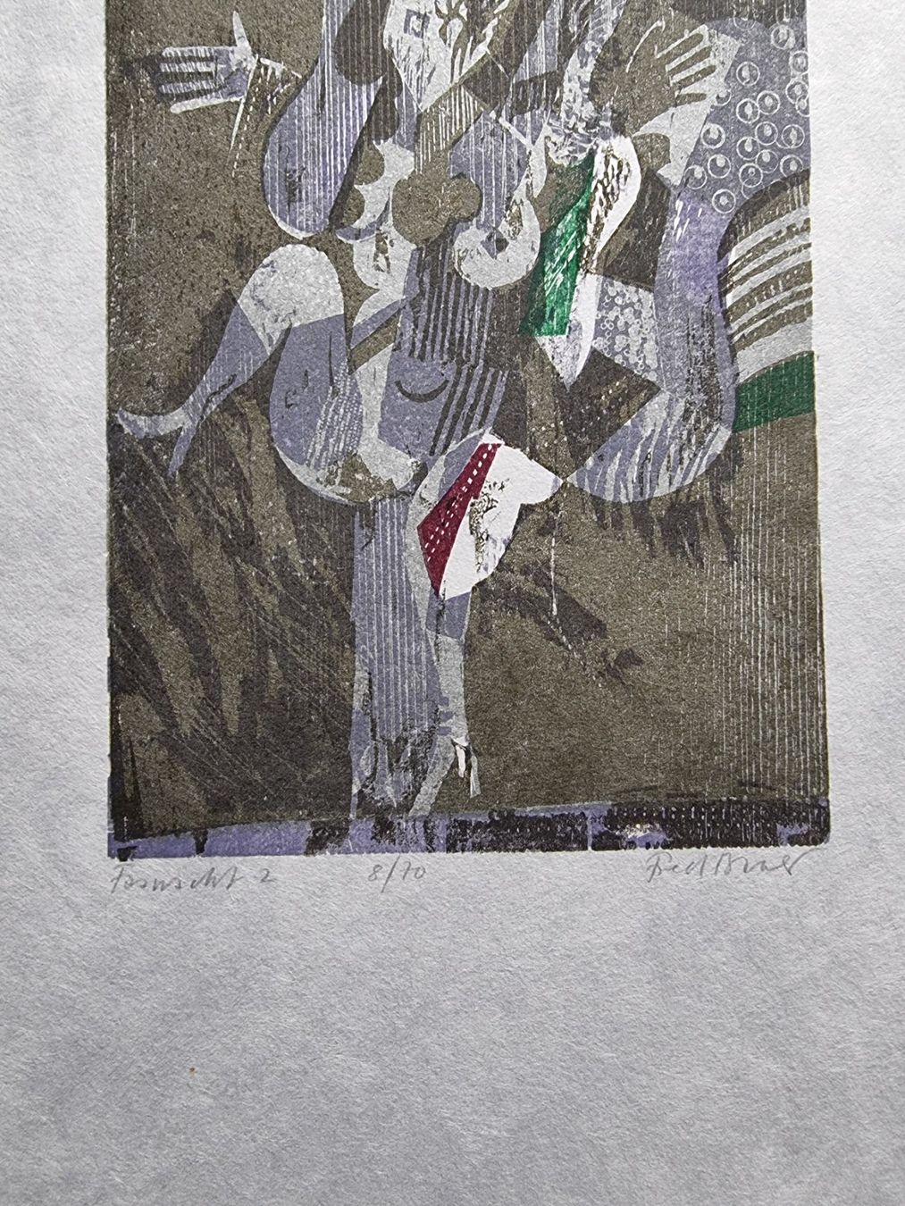 Xilografie: FRED BAUER FARBHOLZSCHNITT SIGNIERT NUMMERIERT – Usato da Gersau venduto da kunst-online 2