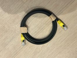 Schwarzes Netzwerkkabel, RJ45 Stecker, Top Zustand!