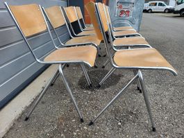 RARE Lot de 8 chaises BES Sissach vintage 80er.