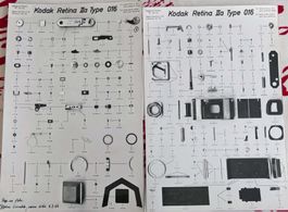 Kodak Retina I - II Type 010 bis 016 Ersatzteillisten