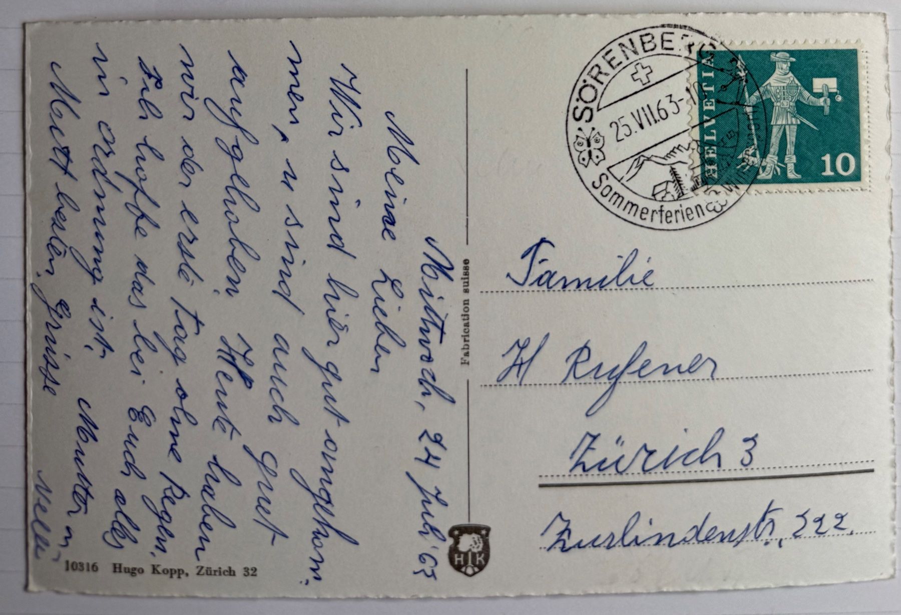 Cartoline postali: Sörenberg - Panorama 1963 – Usato da Lutry venduto da Ediego 1