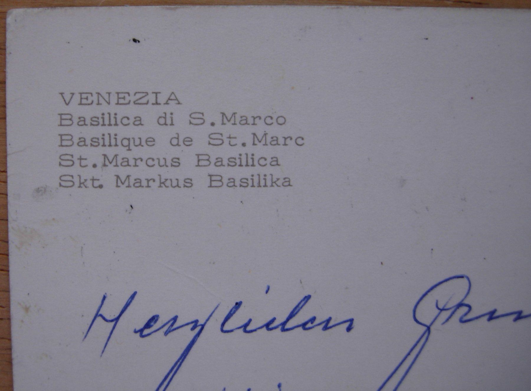 Cartoline postali: Ansichtskarte - Markusplatz und Dom von Venedig – Usato da Dübendorf venduto da rumpumpel 3