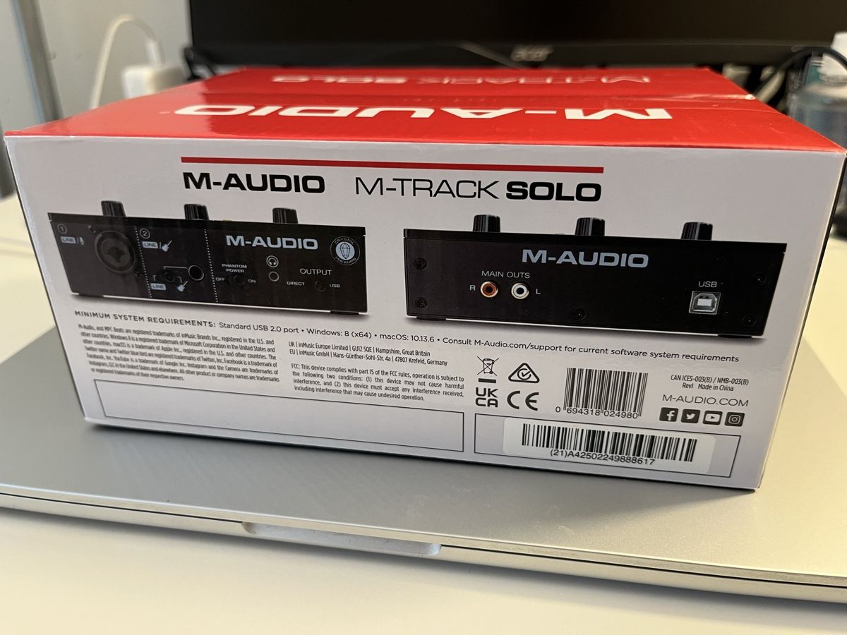 M-Audio Attrezzatura per studi di registrazione: M-Audio M-Track Solo Audio Interface - neu & versiegelt – Nuovo e nell'imballaggio originale da Bern venduto da Kabuto 1