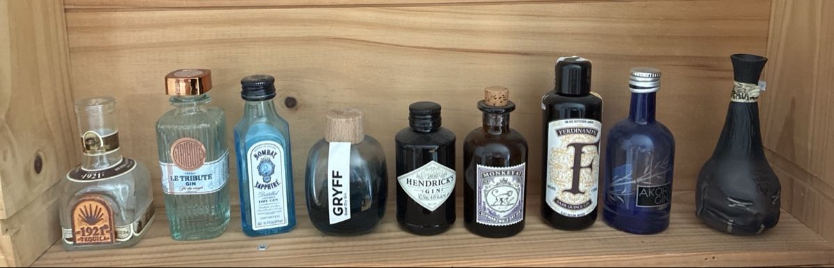 Sonstiges: Miniature Schnapsflaschen Set 9 Stück Sammlung Flaschen – Gebraucht aus Arbon von car_v2zm
