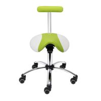 Sattelhocker mit abnehmbarer Lehne apfel-weiss