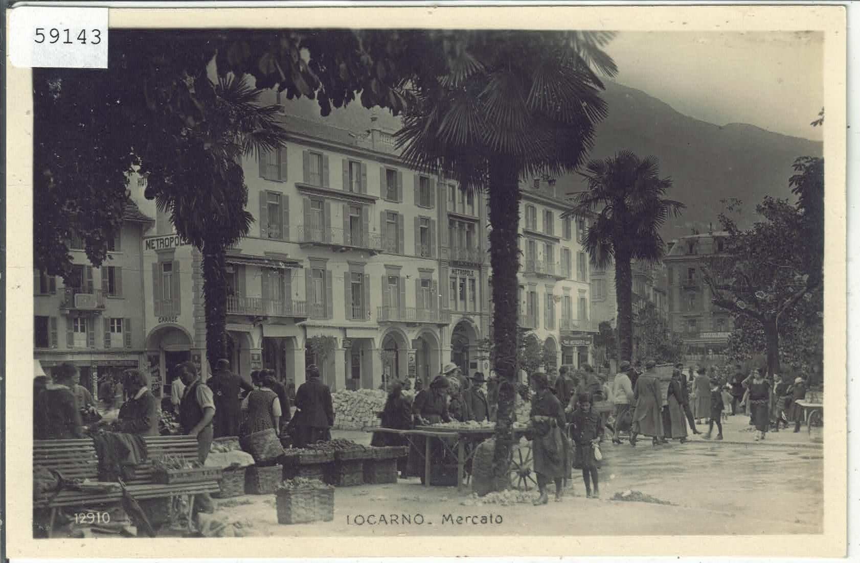 Cartes postales: Locarno - Mercato - animee – D'occasion à Ettingen par Kartenplanet