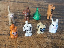lego  figurines  lot de 8 animaux