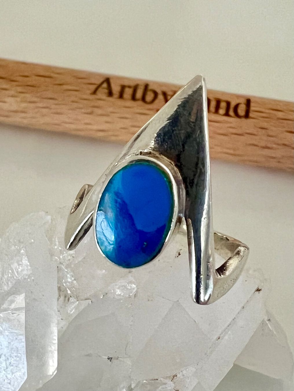 Ringe: Skulpturaler Designer Silberring 925+MP mit Türkis Vintage – Gebraucht aus Ruswil von artbyhand 3