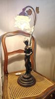 Superbe Lampe Art Nouveau en Bronze  Signée FARBEL