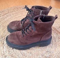 Braune Zara Wildleder Boots Gr. 36